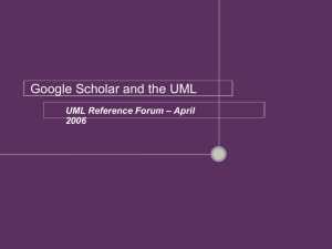 Google Scholar and the UML