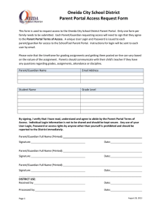 Oneida City School District Parent Portal Access Request Form