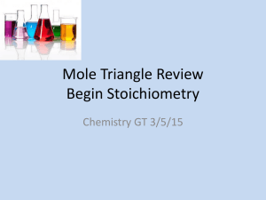 3/9 Review of Mole Triangle, Intro Mole Map