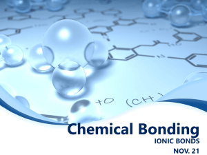 Chapter 12 Chemical Bonding