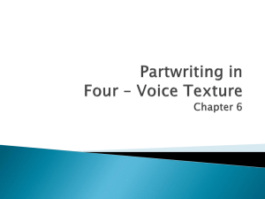 Partwriting in Four – Voice Texture Chapter 6 Vocal Ranges