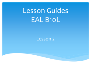 Lesson 2 – EAL B10L-1 - Prairie Spirit Blogs