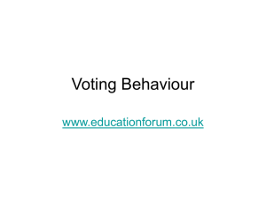 Voting Behaviour - the Education Forum