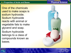 8.3 Properties of Acids and Bases
