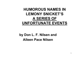 Snicket's Humorous Names