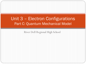 Electron Configuration ppt - River Dell Regional School District