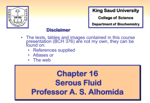 Chapter 16 (Serous Fluid).