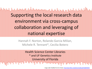 Supporting the local research data environment via cross