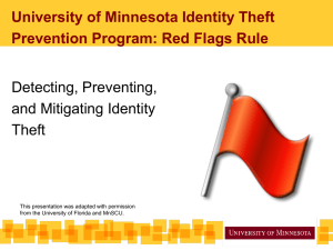 Identity Theft Prevention Program Training