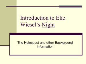 Introduction to Elie Wiesel's Night - avon