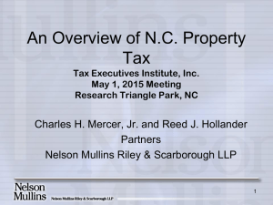NC Property Tax Overview - 2010 - 4815-1531