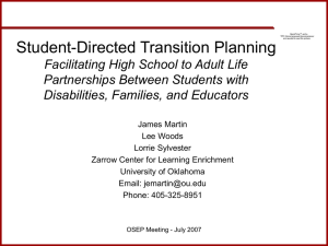 Student-Directed Transition Planning