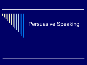 Persuasive Speech Notes