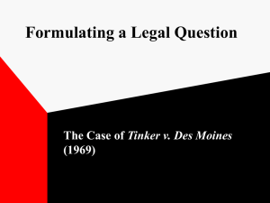 Formulating a Legal Question