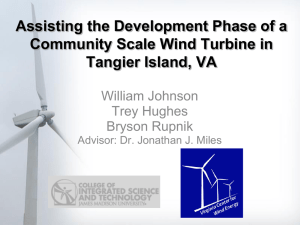 Assisiting the Delvelopment Phase of a Community Scale Wind