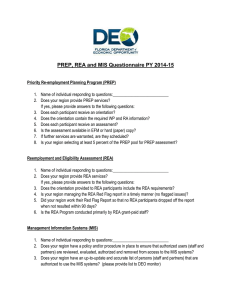PREP, REA and MIS Questionnaire PY 2014-15
