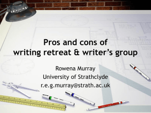 Pros and cons of writing retreat and writer's group