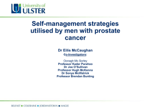 Self management strategies utilised by prostate cancer patients