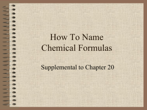 How To Name Chemical Compounds