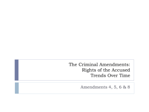 The Criminal Amendments Rights of the Accused