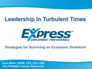 Leadership In Turbulent Times - Express Employment Professionals