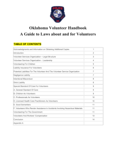 Oklahoma Volunteer Handbook