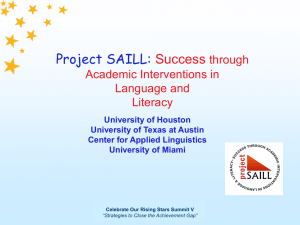 View a PowerPoint presentation about SAILL.