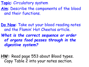 Describe the function of red blood cells.