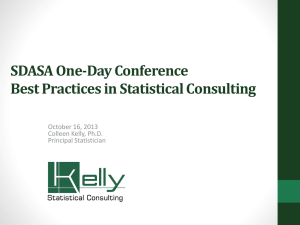 Best Practices in Statistical Consulting