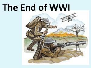 The End of WWI PowerPoint