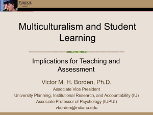 Multiculturalism and Student Learning