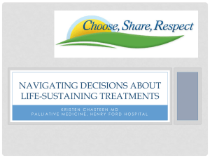 Navigating Decisions about Life-Sustaining Treatments