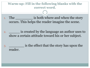 9th Lit Lesson 38 Setting, Mood, and Tone