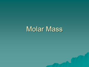 The Mass of 1 mole