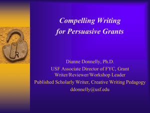 Compelling Writing for Persuasive Grants