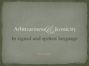 Arbitrariness Iconicity