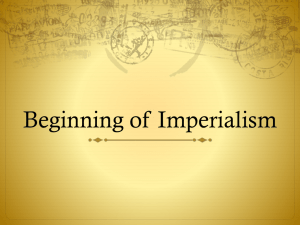 Beginning of Imperialism