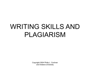 writing skills and plagiarism