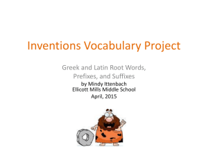 Root Word Project PowerPoint