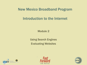 Fast Forward New Mexico Introduction to the Internet