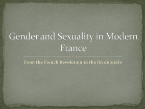 Gender and Sexuality in Modern France