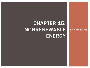 Chapter 15: Nonrenewable Energy