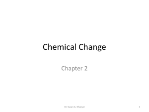 Chapter 2 Chemical Change