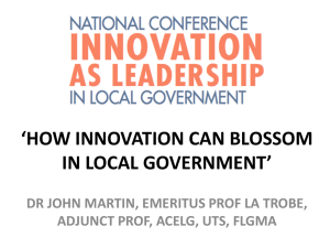 How innovation can blossom in local government