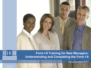Understanding and Completing the Form I-9