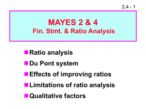 Ratio Analysis, PowerPoint Show