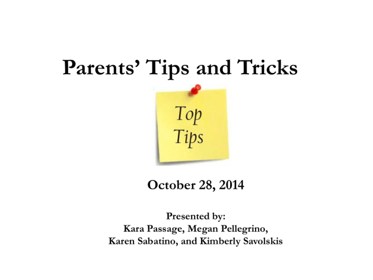 Parents Tips And Tricks - Verona School District