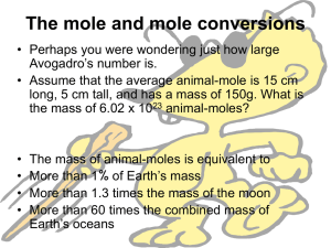 The Mole and Mole Conversions PPT