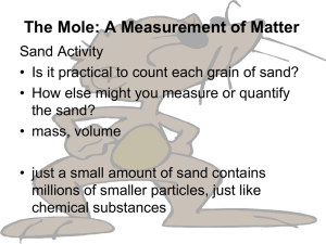 The Mole: A Measurement of Matter PPT