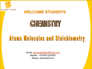 ppt Atoms and Molecules